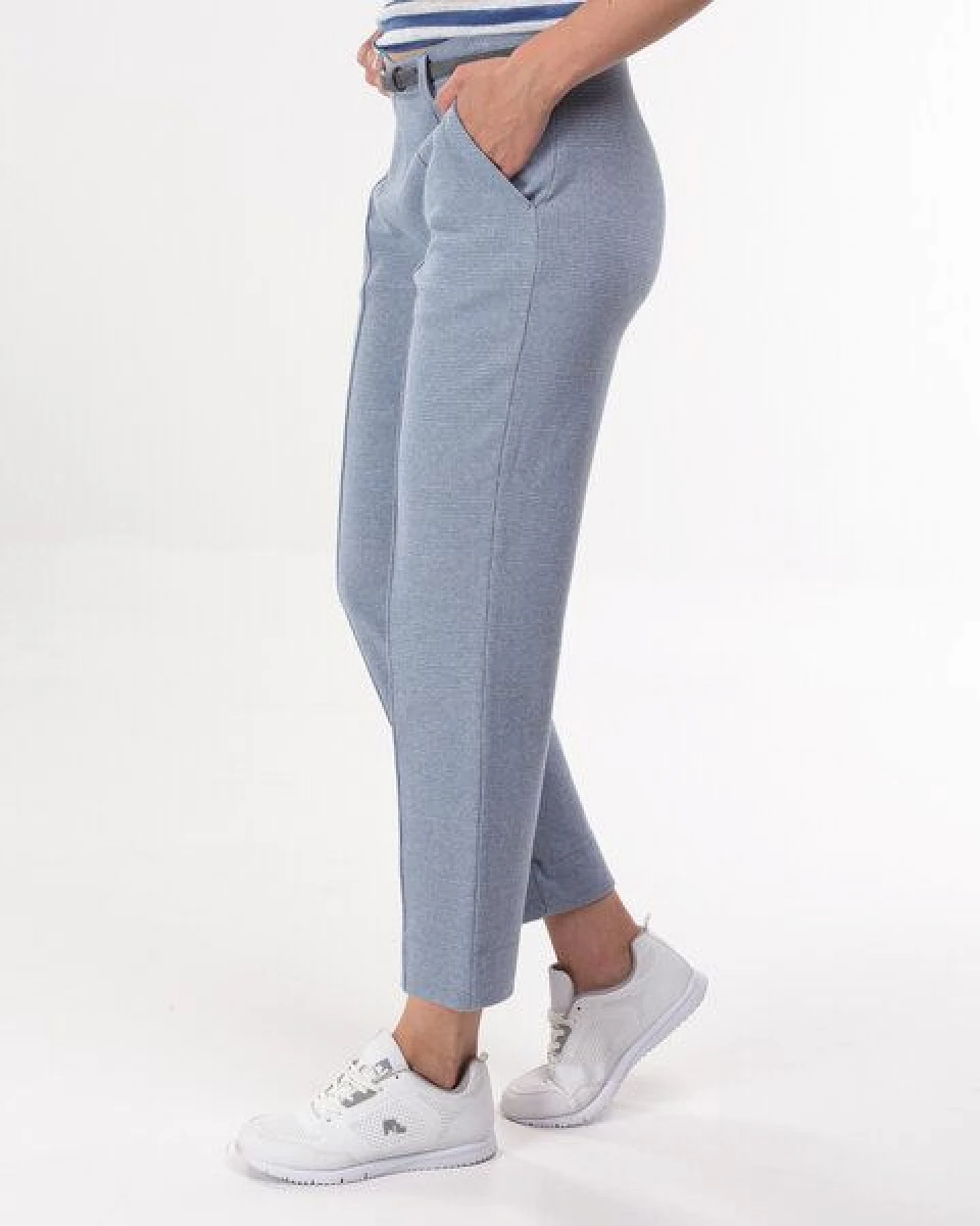 Alma & Lovis Karo-Hose in leichter Jersey-Jacquard-Qualität – Ansicht 3
