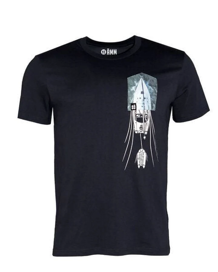 FÄDD Herren T-Shirt Rundhals aus Bio-Baumwolle "Schippern BT" Grau