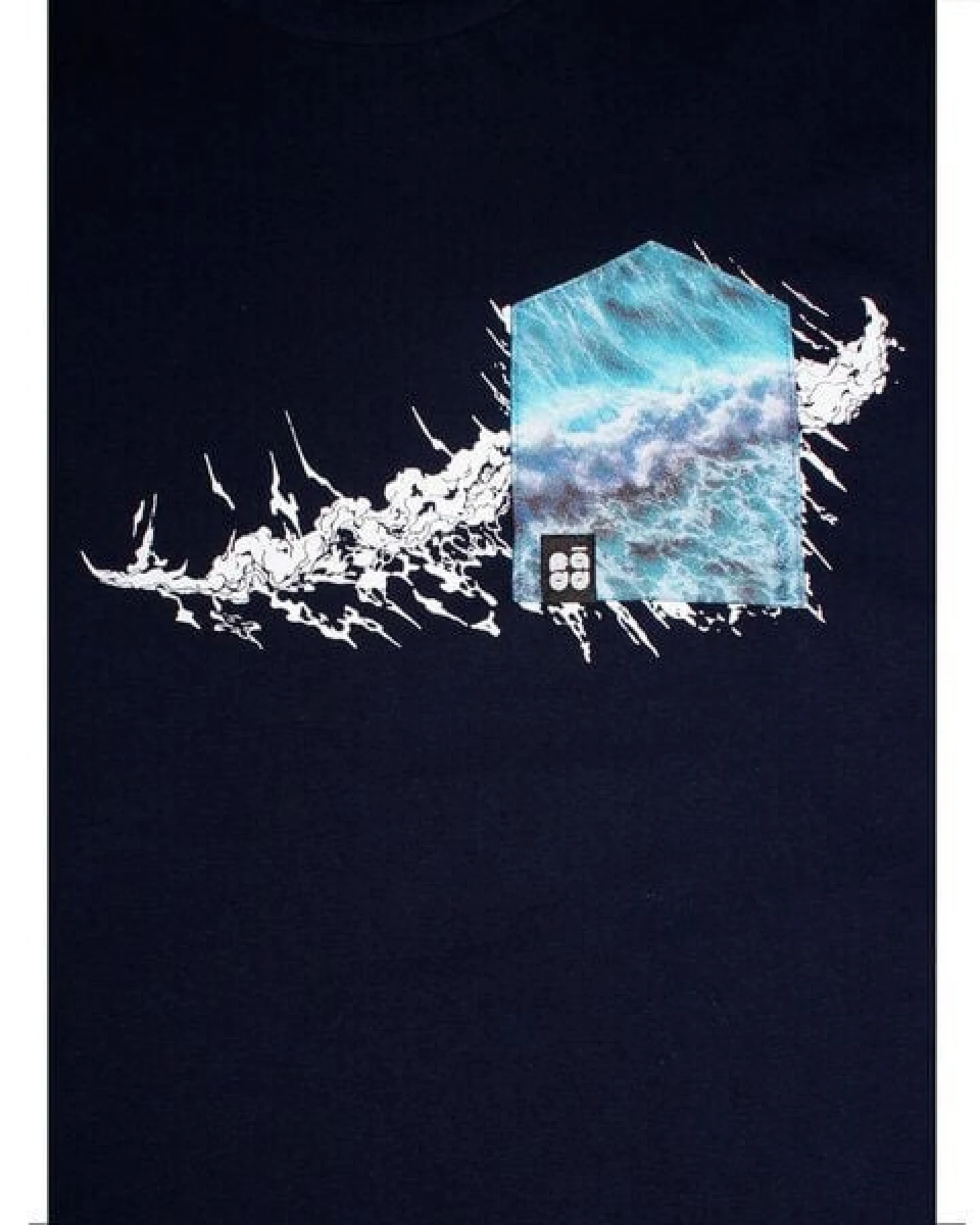 FÄDD Herren T-Shirt Rundhals aus Bio-Baumwolle "Gischt BT Sturm" Navy Blau – Ansicht 2