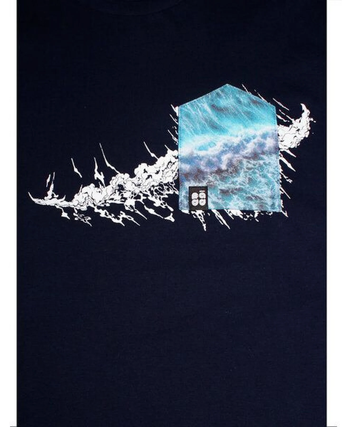 FÄDD Herren T-Shirt Rundhals aus Bio-Baumwolle "Gischt BT Sturm" Navy Blau – Ansicht 2