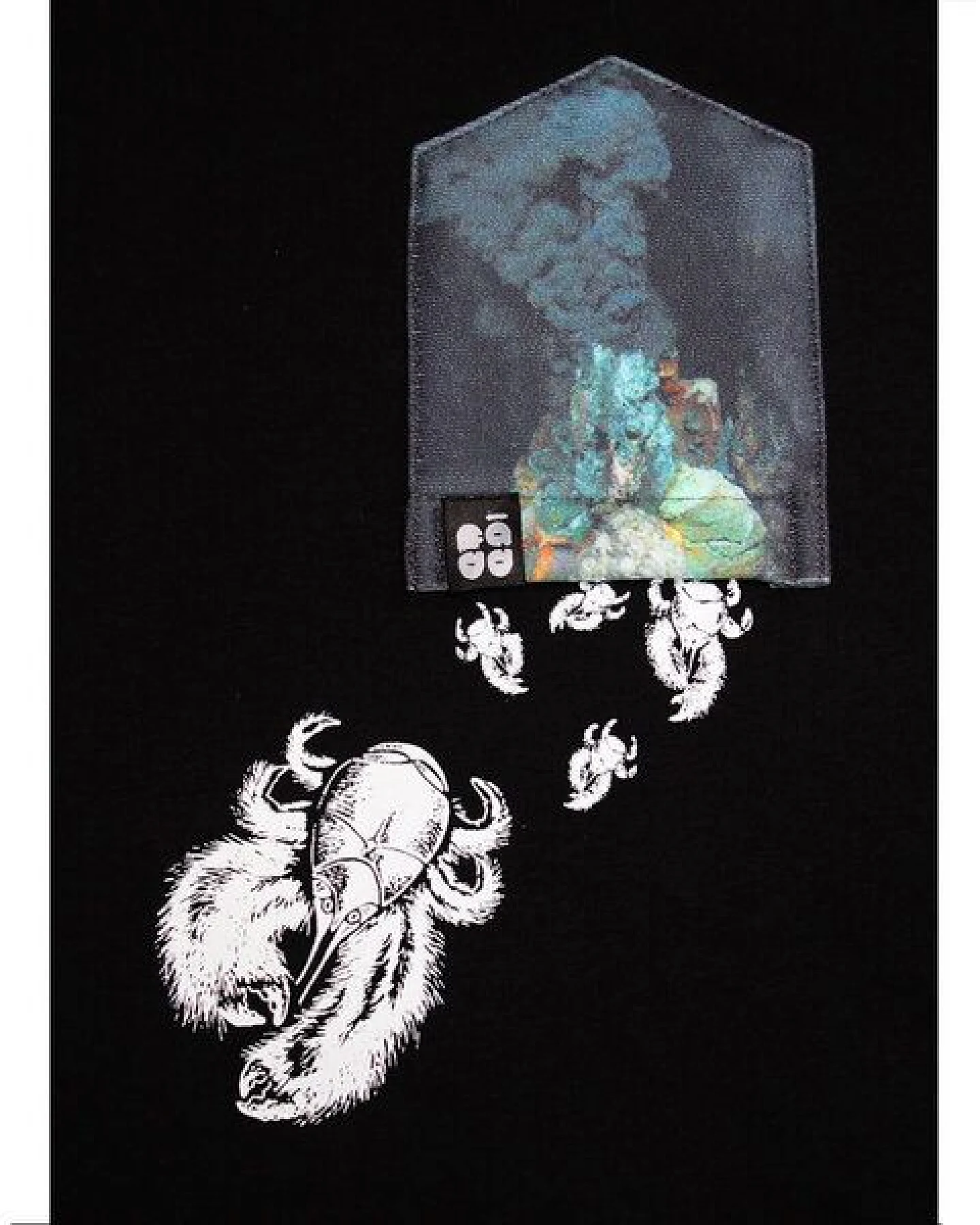 FÄDD Herren T-Shirt Rundhals aus Bio-Baumwolle "Black Smoker BT" Schwarz – Ansicht 2
