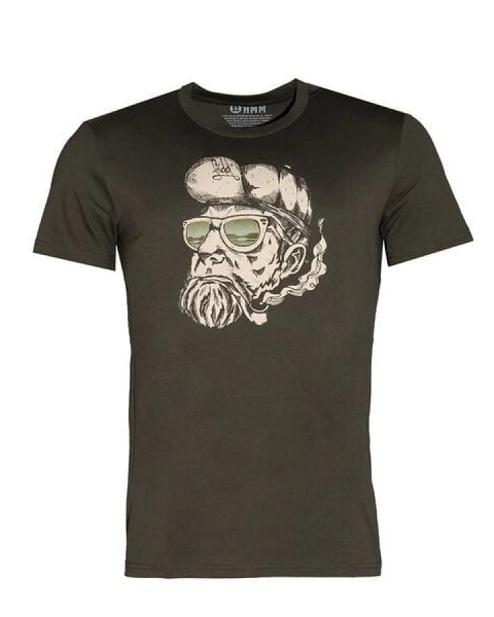 FÄDD Herren T-Shirt Rundhals Bio-Baumwolle "Überlebens Hipster Hans" Khaki