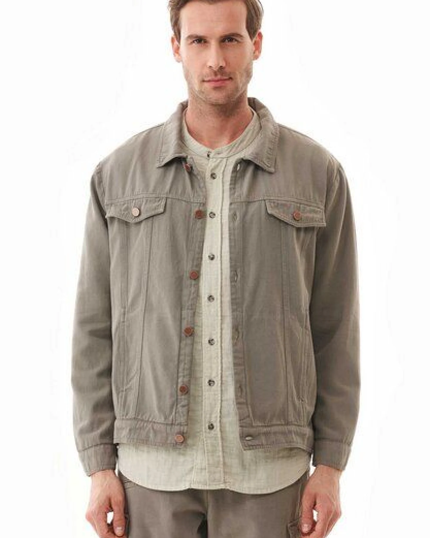 ORGANICATION Hemdjacke aus Bio-Baumwolle – Ansicht 2