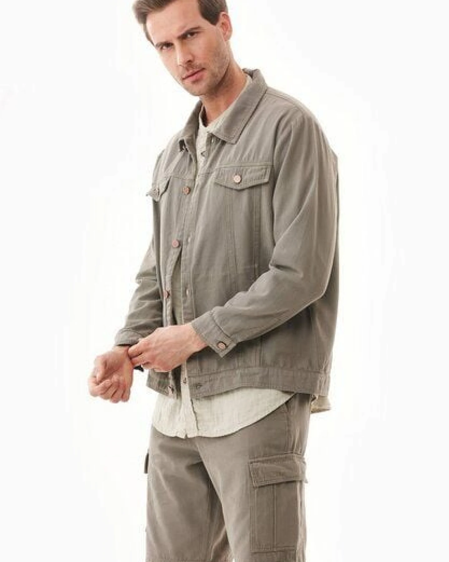 ORGANICATION Hemdjacke aus Bio-Baumwolle – Ansicht 3