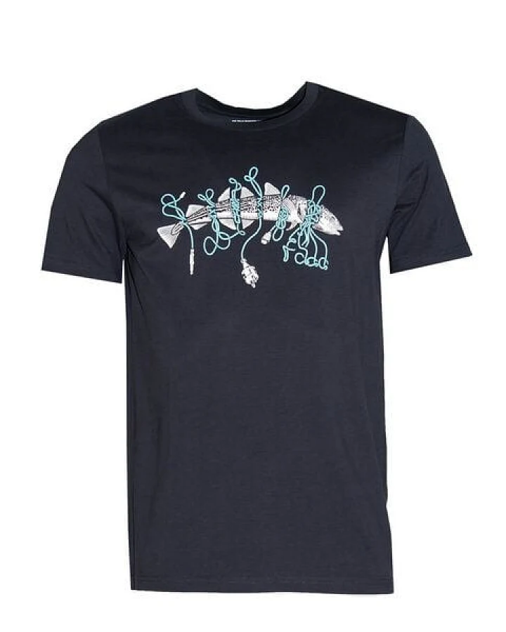 FÄDD Herren T-Shirt Rundhals aus Bio-Baumwolle "Kabeljau" Grau