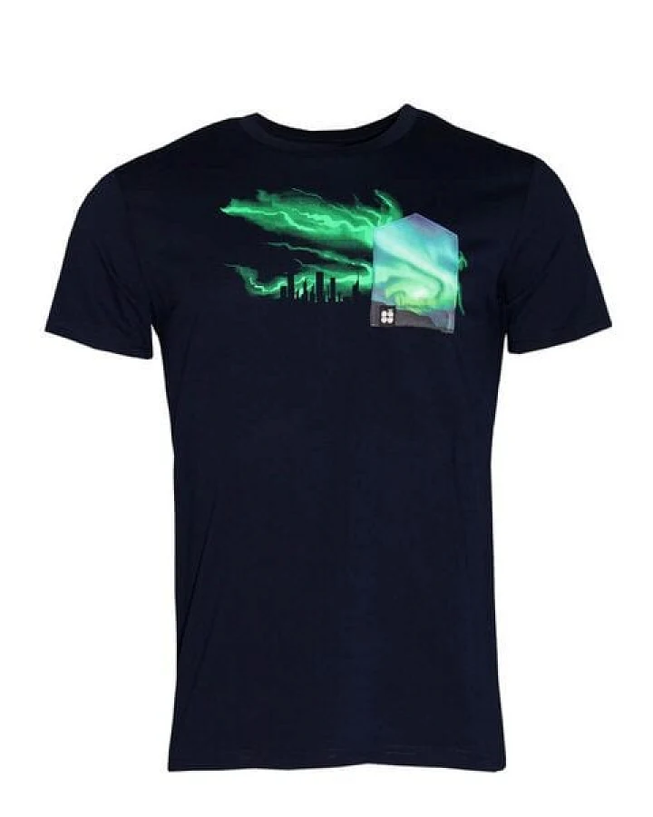 FÄDD Herren T-Shirt Rundhals aus Bio-Baumwolle "Nordlicht BT" Navy Blau