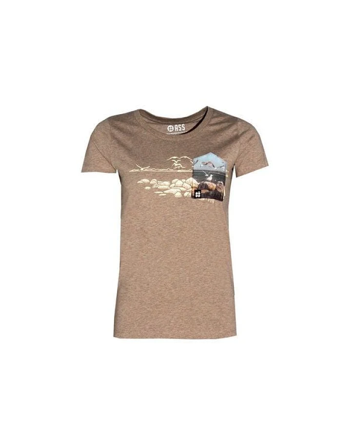 FÄDD Damen T-Shirt Rundhals aus Bio-Baumwolle "Mole BT" Sand Braun