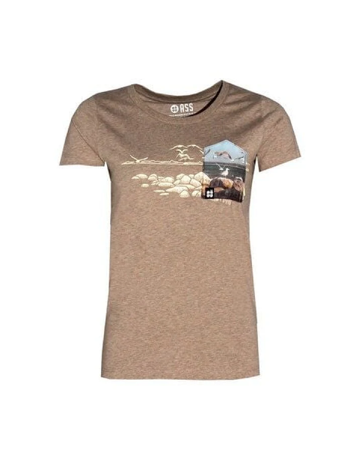 FÄDD Damen T-Shirt Rundhals aus Bio-Baumwolle "Mole BT" Sand Braun