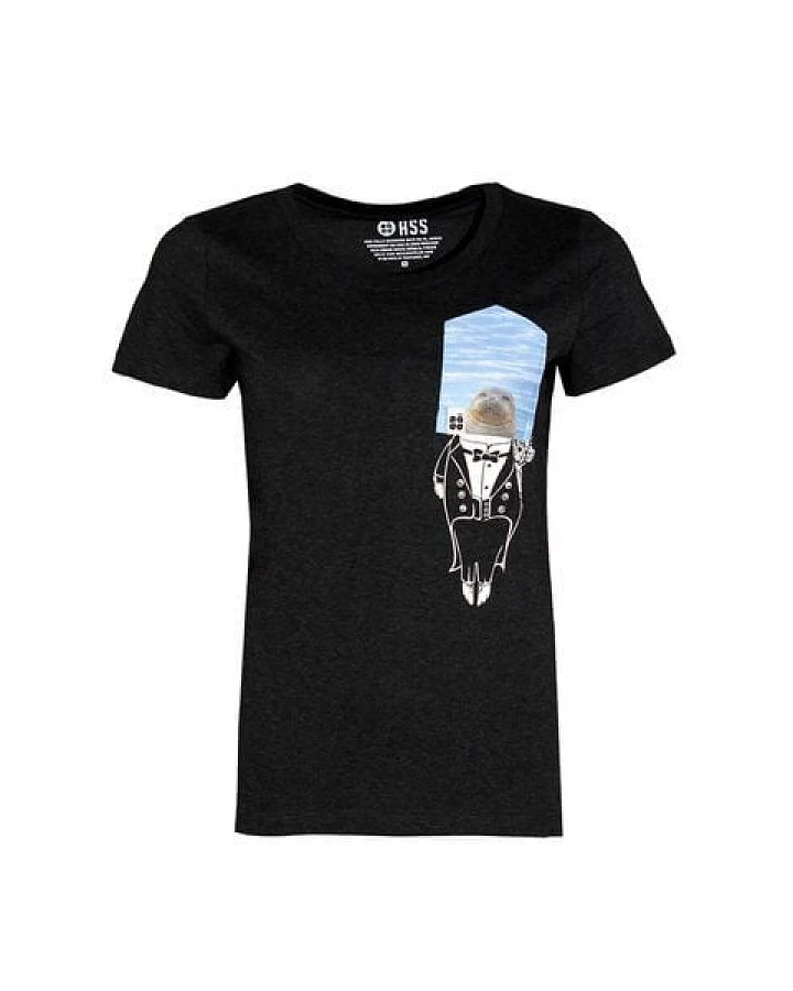 FÄDD Damen T-Shirt Rundhals aus Bio-Baumwolle "Sör Rob BT" Schwarz