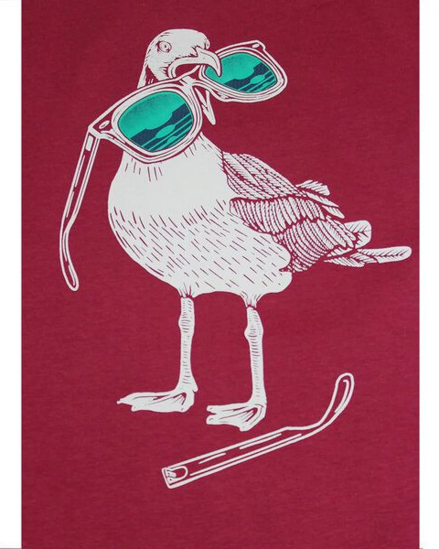 FÄDD Damen T-Shirt Rundhals aus Bio-Baumwolle "Hipster Haps" Rot – Ansicht 2