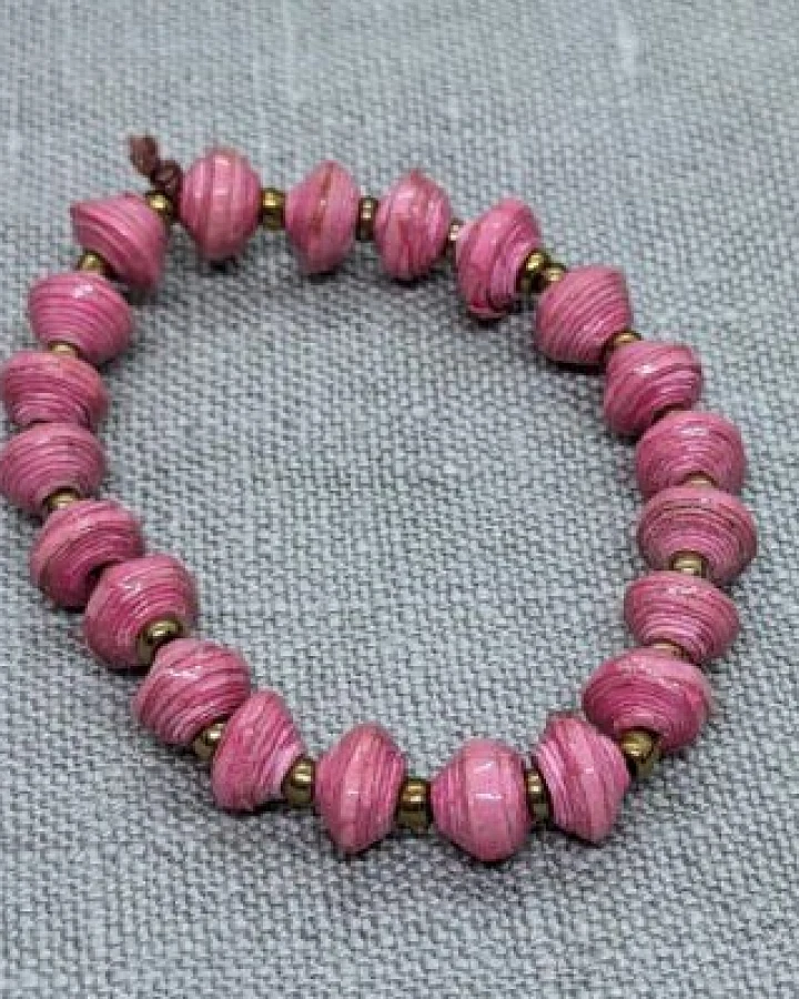PEARLS OF AFRICA Kinderarmband aus runden Papierperlen "Mitsou" recycelt