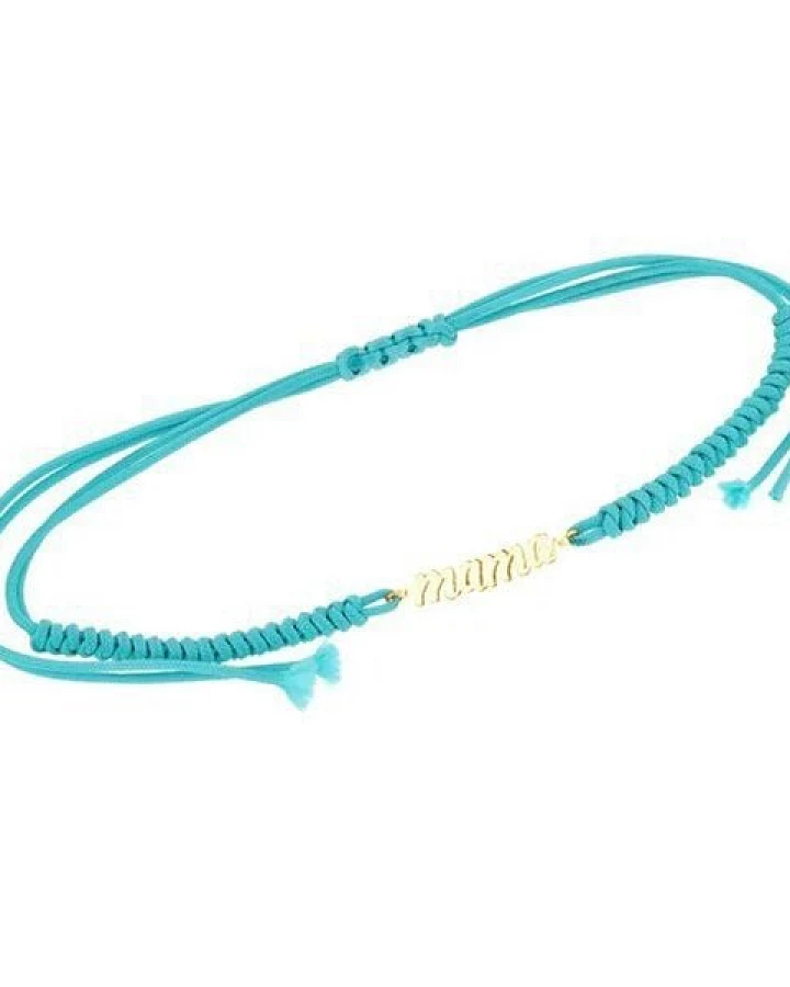 Eppi String-Armband aus Gold mit der Aufschrift Mama