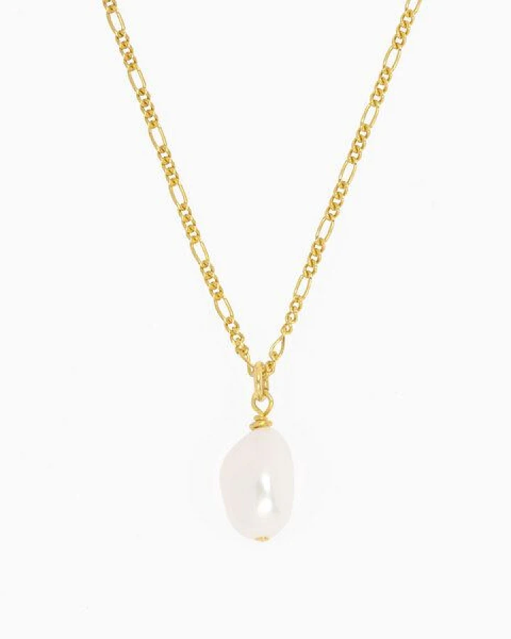 Paeoni Colors Halskette mit Perlenanhänger aus 18k Gold Vermeil & Süßwasserperle