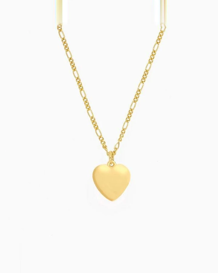Paeoni Colors Herzkette aus 18k Gold Vermeil, 925 Sterling Silber