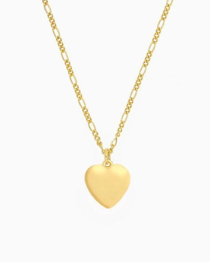 Paeoni Colors Herzkette aus 18k Gold Vermeil, 925 Sterling Silber