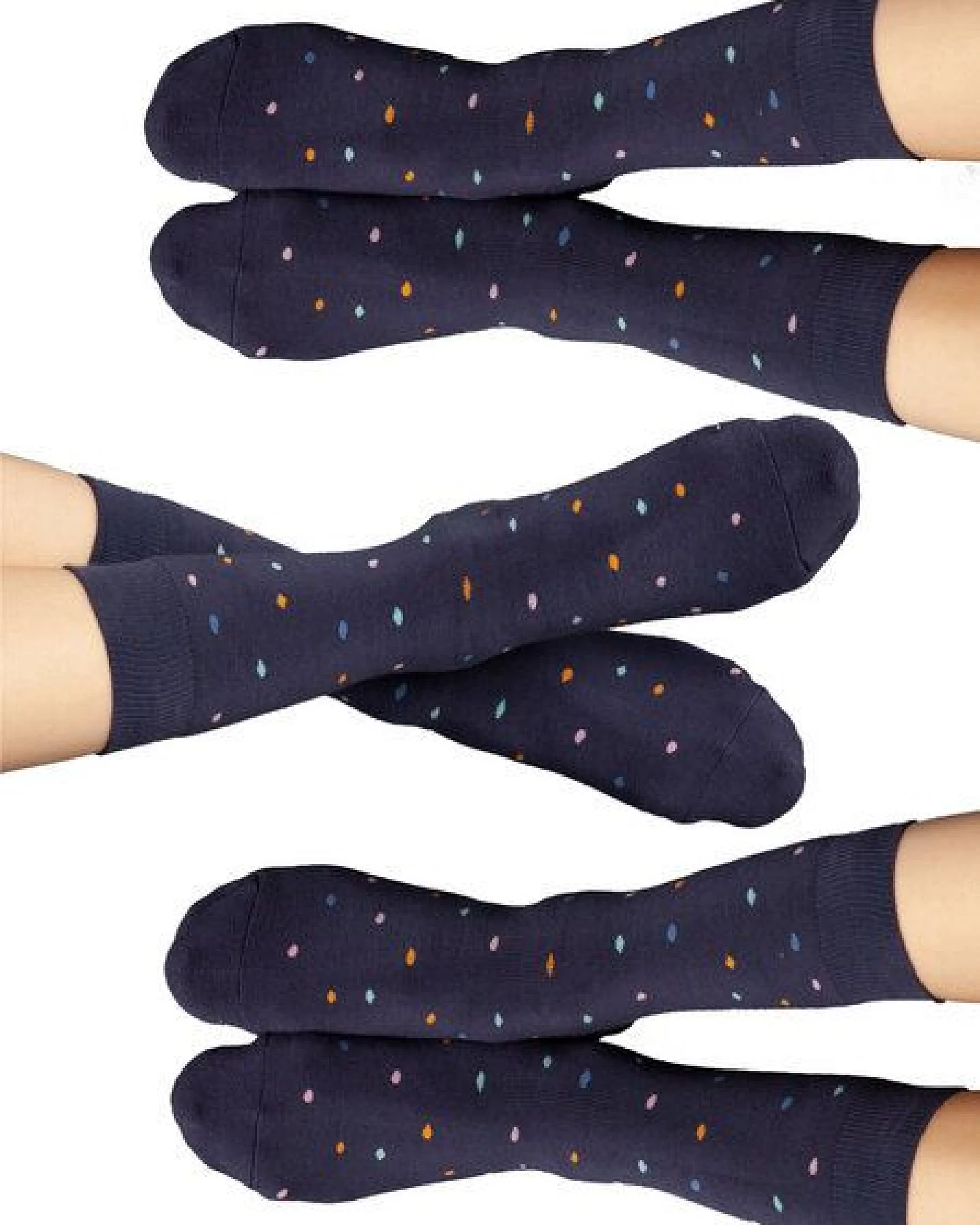 FellHerz 3er Pack Kuschel-Socken mit Bio-Baumwolle Konfetti – Ansicht 2