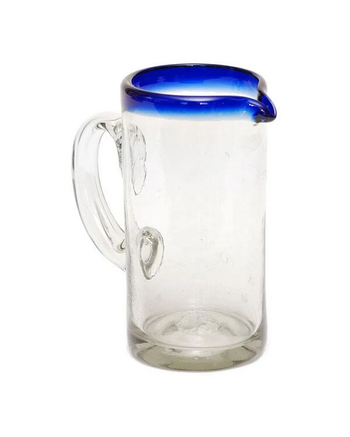 Mitienda Shop Karaffe aus mundgeblasenem Glas Filo Azul