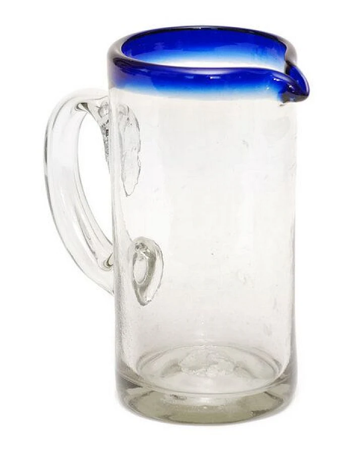 Mitienda Shop Karaffe aus mundgeblasenem Glas Filo Azul