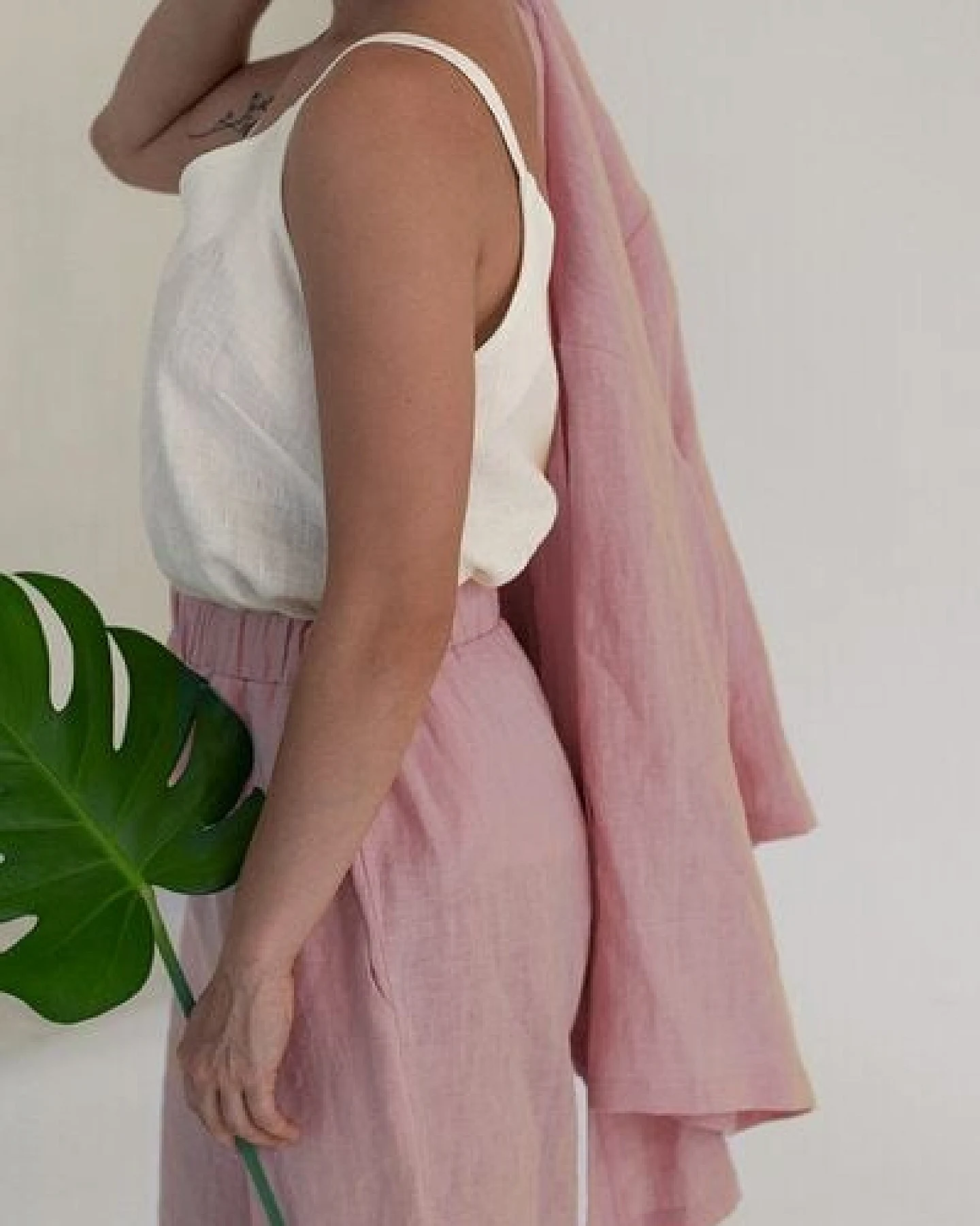 gust. Leinen-Kimono-Set - Kimono und Hose - Linen Kimono Set - 100% Bio-Leinen – Ansicht 3