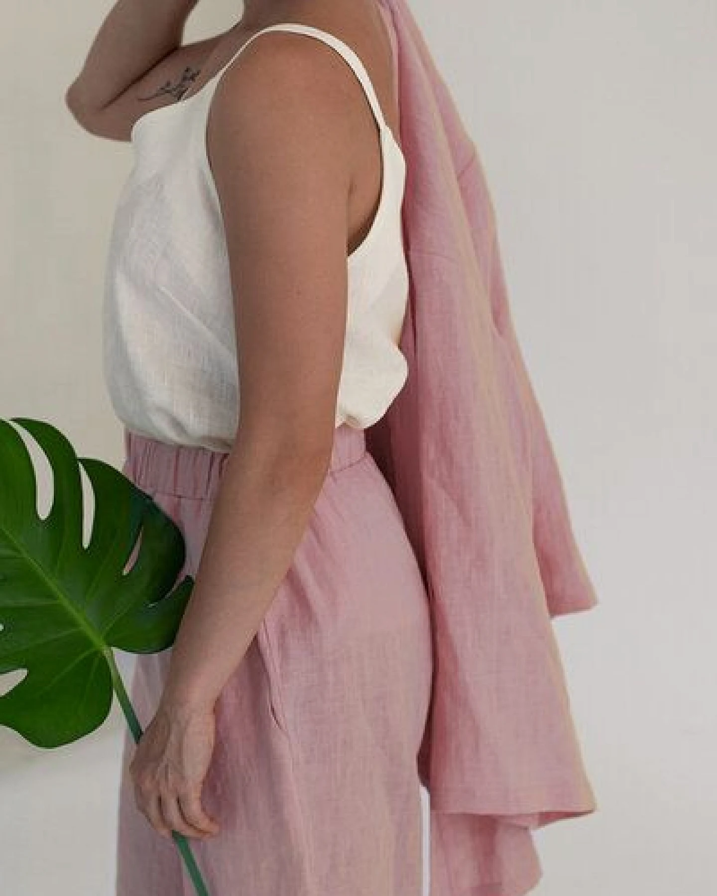 gust. Leinen-Kimono-Set - Kimono und Hose - Linen Kimono Set - 100% Bio-Leinen – Ansicht 3
