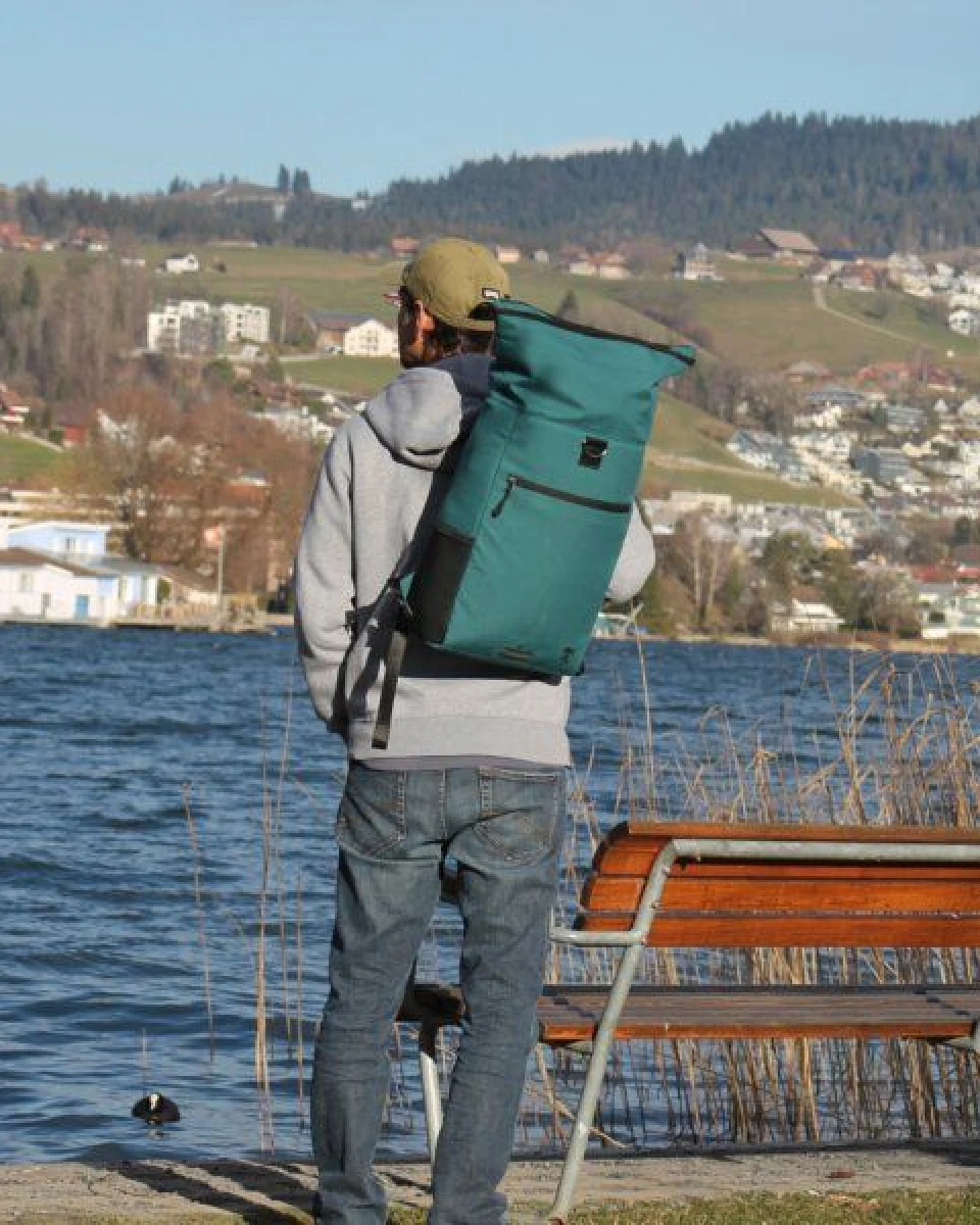 FUCHS & REBELL PIET Rolltop Rucksack – Stylisch & praktisch mit Rücken-Zipper – Ansicht 3