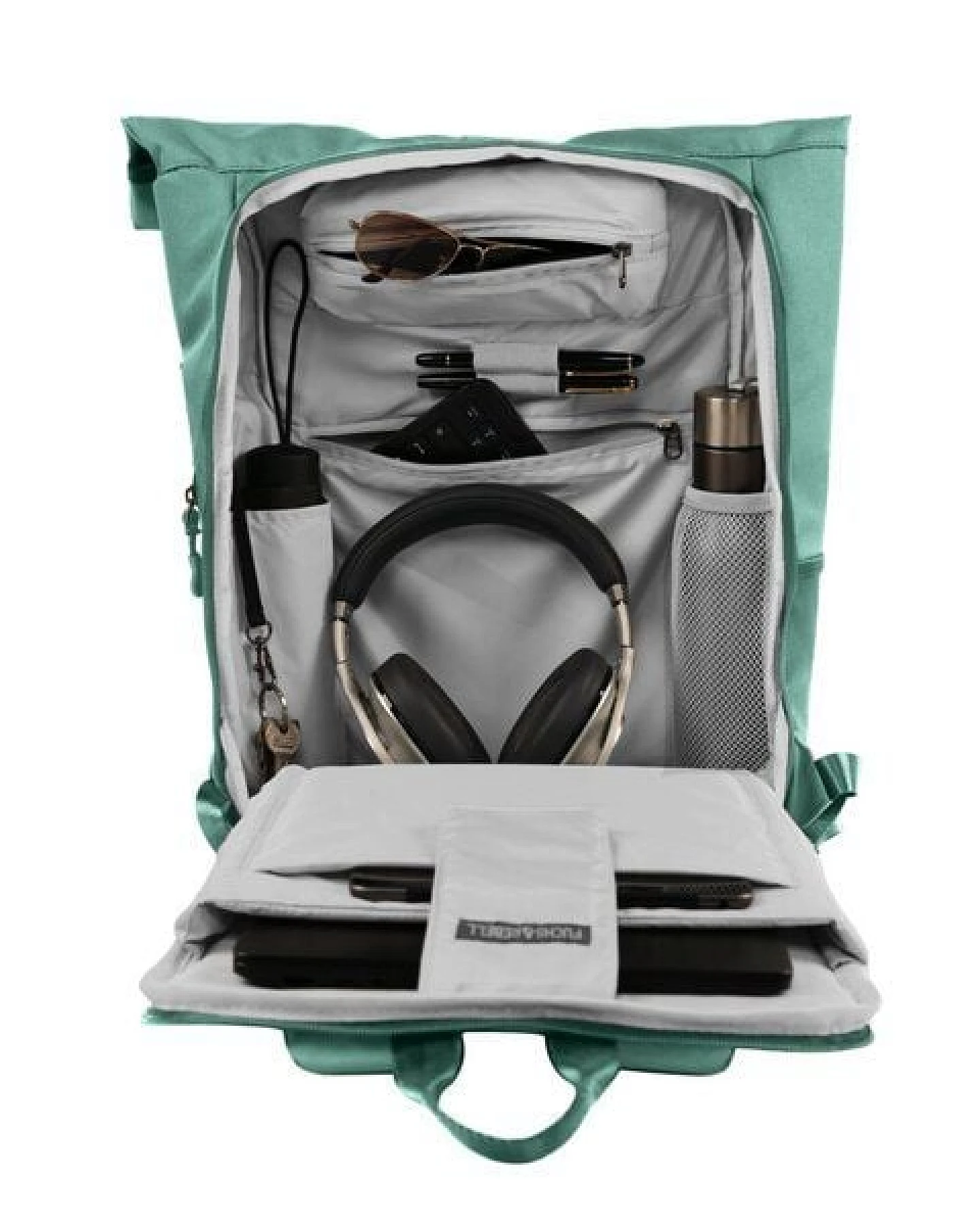 FUCHS & REBELL PIET Rolltop Rucksack – Stylisch & praktisch mit Rücken-Zipper – Ansicht 4