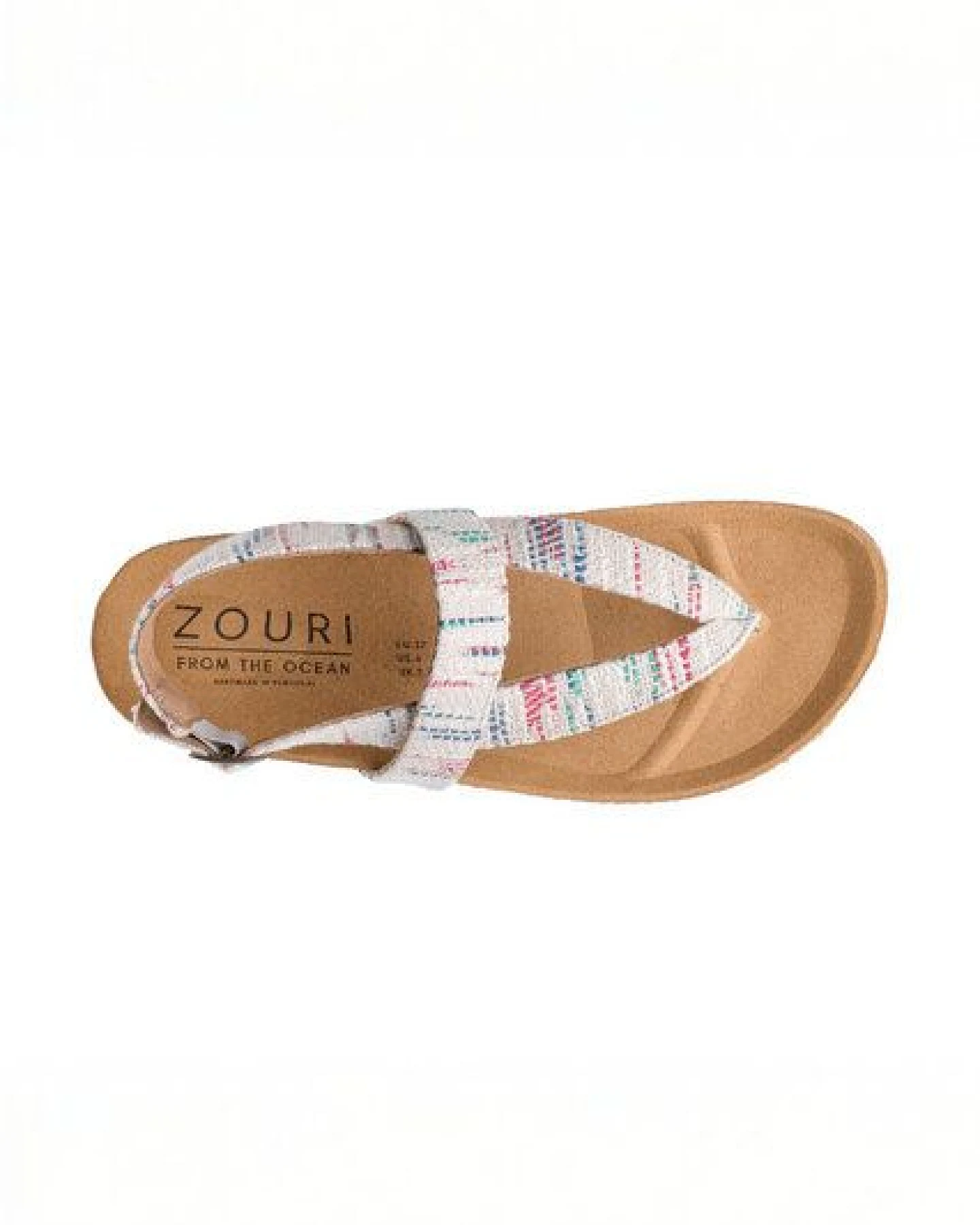 ZOURI Vegane Zehensandale mit Bio-Baumwolle & Korkfußbett Modell: Isle – Ansicht 3