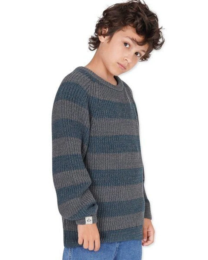 Band of Rascals Striped Rib Pullover