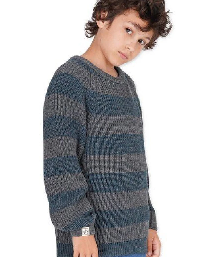 Band of Rascals Striped Rib Pullover
