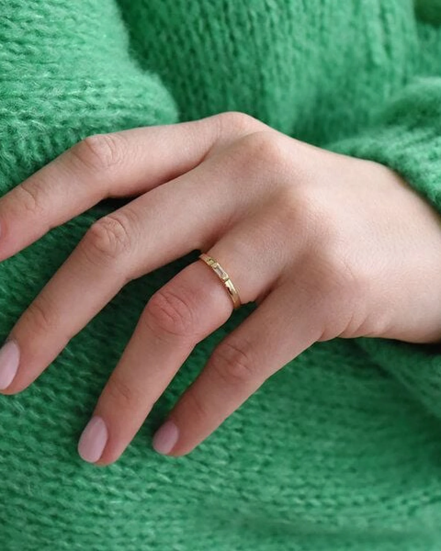 Eppi Ring mit einem Diamanten in Baguette-Form Xenia – Ansicht 2