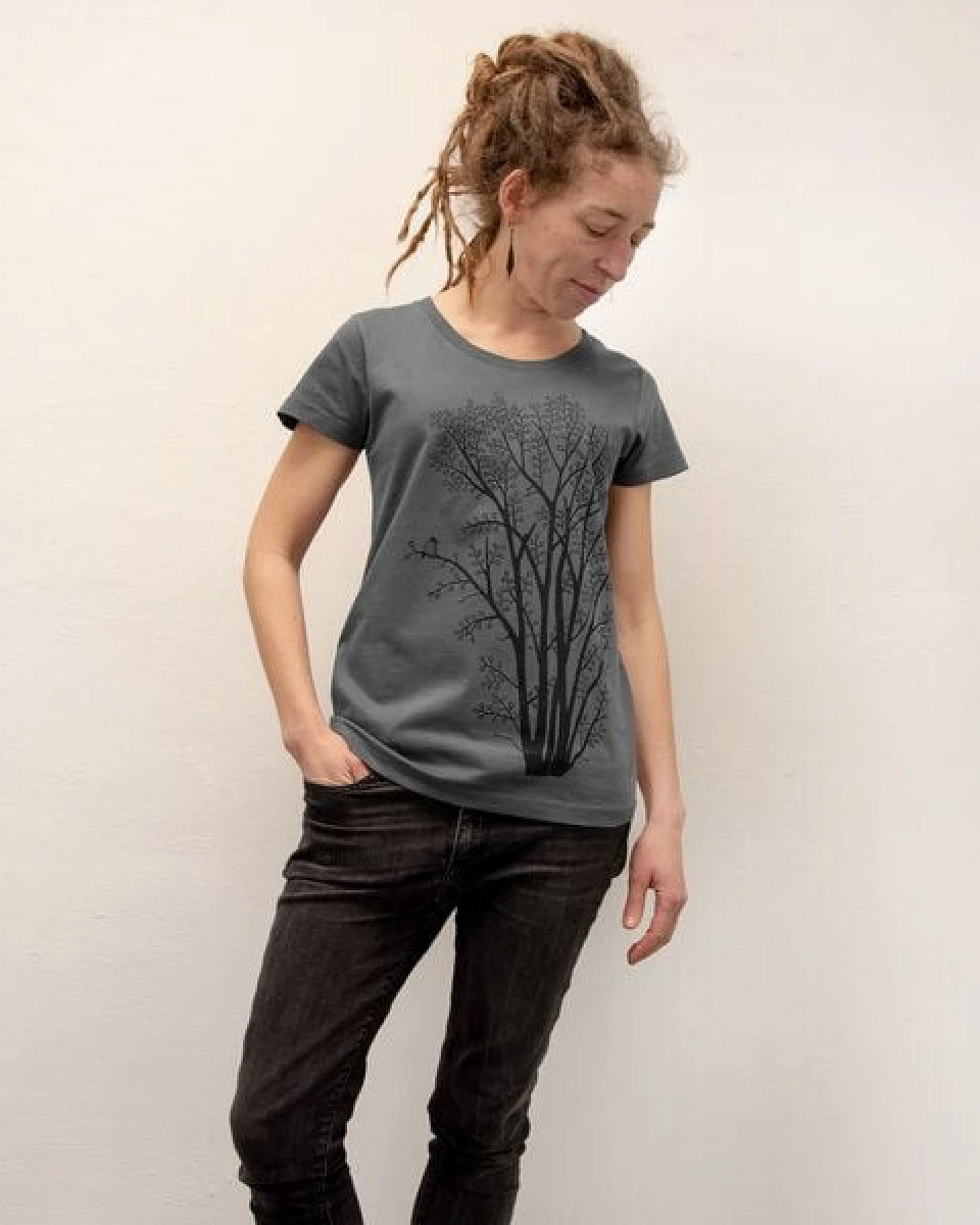 Cmig Erle mit Elster T-Shirt Damen – Ansicht 4