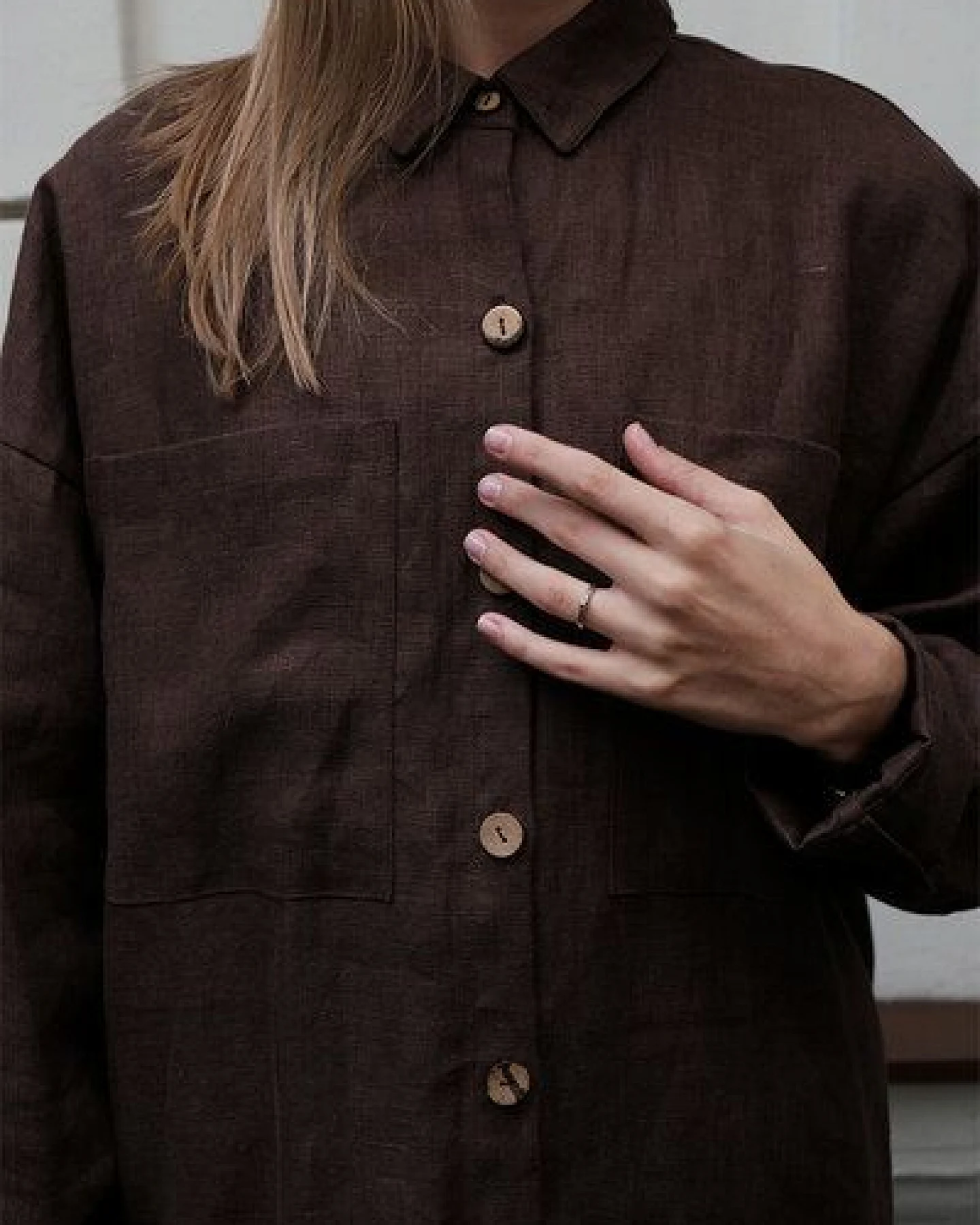 gust. Damen Oversized Hemdbluse aus Leinen - Oversized linen shirt - 100% Bio-Leinen – Ansicht 3