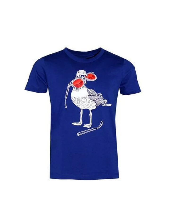 FÄDD Kinder T-Shirt Rundhals aus Bio-Baumwolle "Hippster Haps" Blau