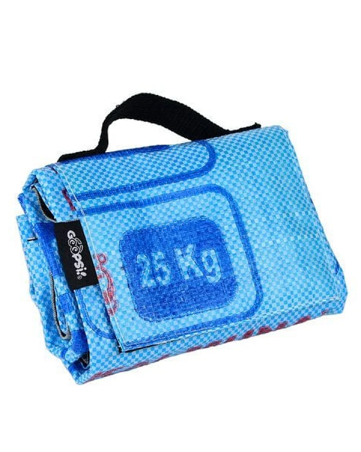 GOOPSI Faltbare Outdoordecke aus Reissack – Kinderdecke, Picknickdecke, Strandmatte - Fairtrade