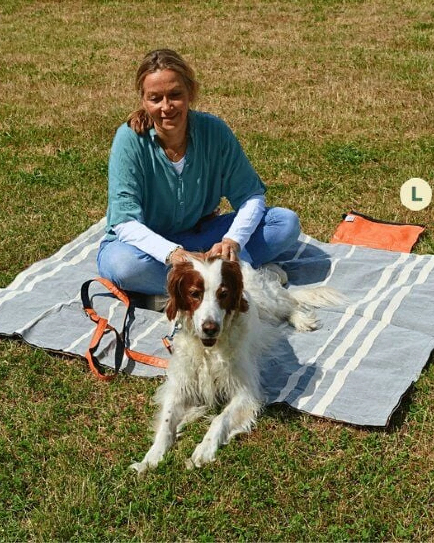 GOOPSI Faltbare Outdoordecke aus Reissack – Kinderdecke, Picknickdecke, Hundedecke - Fairtrade – Ansicht 4