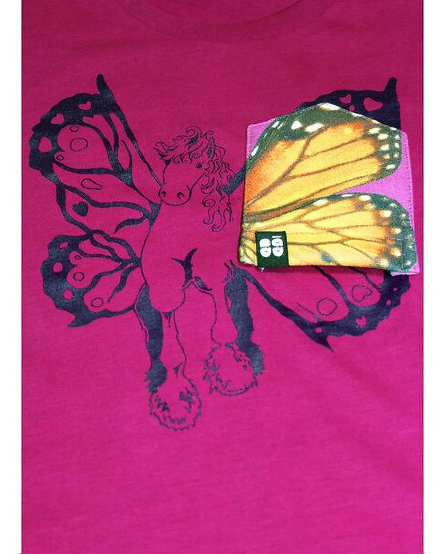 FÄDD Kinder T-Shirt Rundhals aus Bio-Baumwolle "Pegasus BT" Pink – Ansicht 2