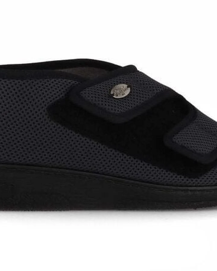 Tuffeln Vegane Verbandschuhe "Balsam" mit zwei Klettverschlüssen aus antiviralem 3D-Stretch