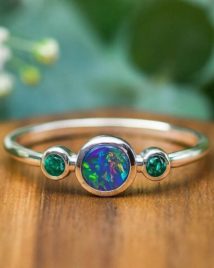 Spirit of Island Silber Ring "Opal Universe"