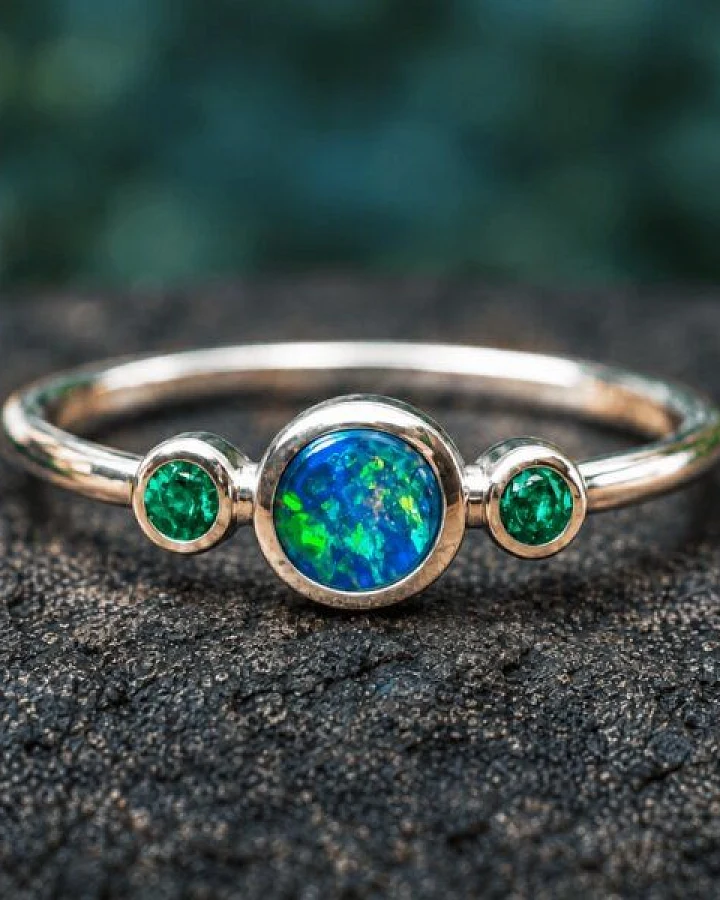 Spirit of Island Silber Ring "Opal Universe"