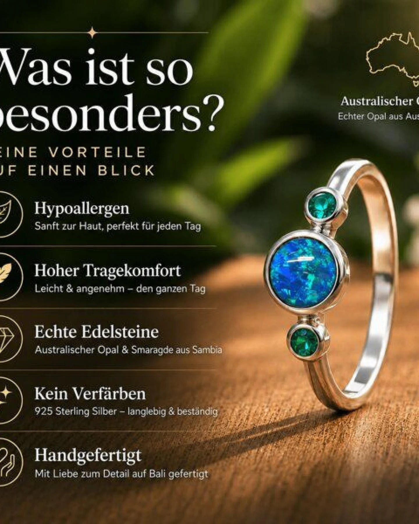 Spirit of Island Silber Ring "Opal Universe" – Ansicht 3