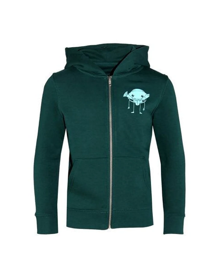 FÄDD Kinder Mädchen Zipper aus Bio-Baumwolle & recyceltem Polyester in Grün