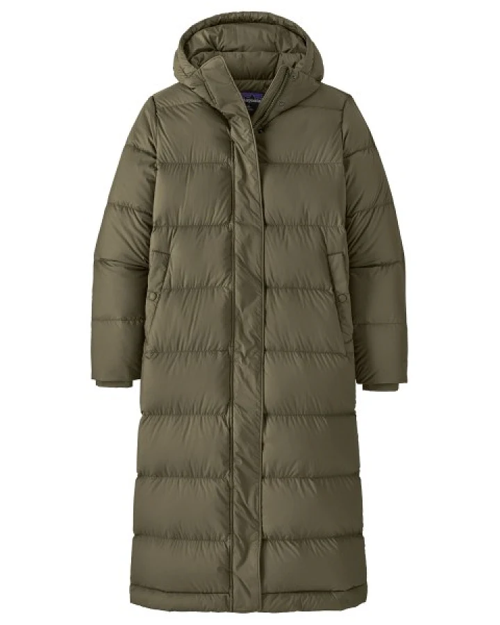 Patagonia - Women's Silent Down Long Parka - Mantel Gr S oliv