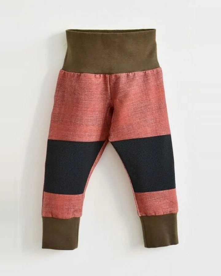 Babbily Robuste Kinderleggings mit verstärkten Knien - mitwachsend. Jeans Optik
