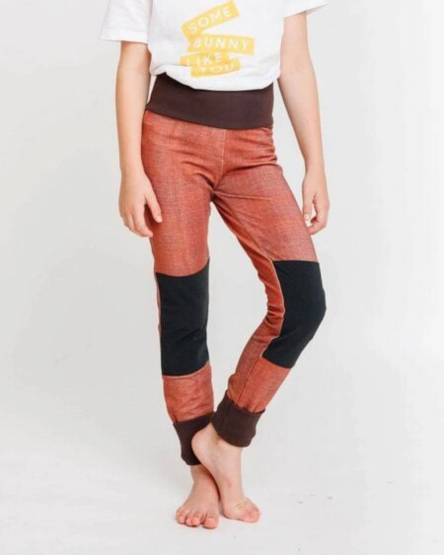 Babbily Robuste Kinderleggings mit verstärkten Knien - mitwachsend. Jeans Optik – Ansicht 3