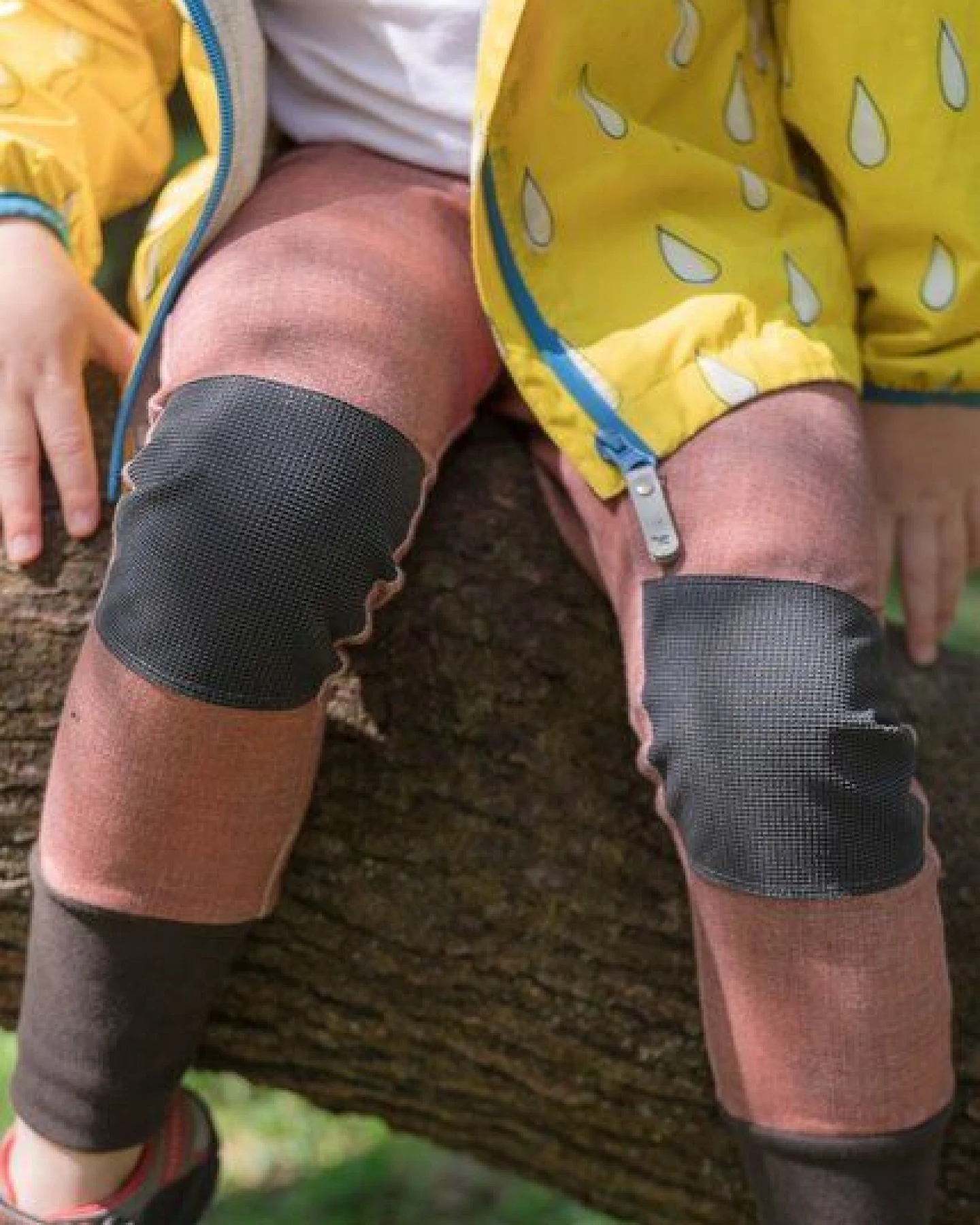 Babbily Robuste Kinderleggings mit verstärkten Knien - mitwachsend. Jeans Optik – Ansicht 3