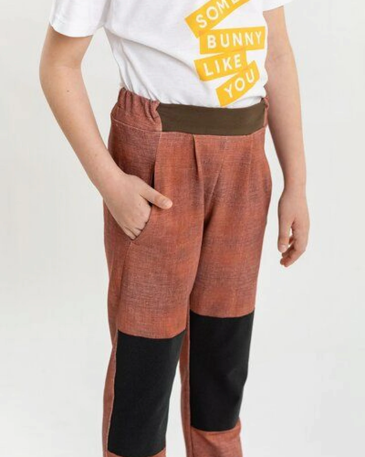 Babbily Bequeme Schlupfhose im Jeans-Look mit verstärkten Knien – Ansicht 3