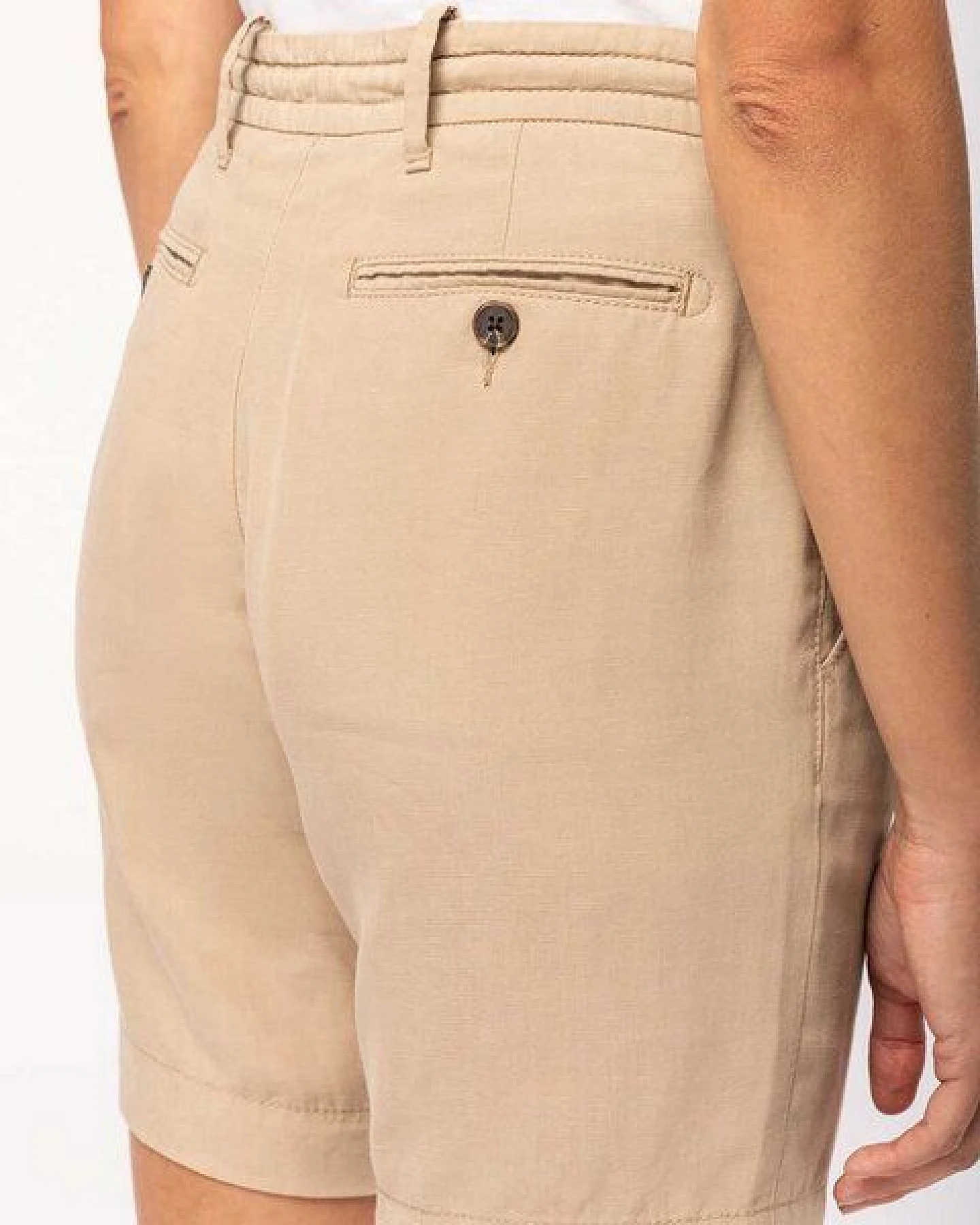 YTWOO Damen Bermuda-Shorts Straight Fit aus nachhaltigen Lyocellfasern und Leinen – Ansicht 4