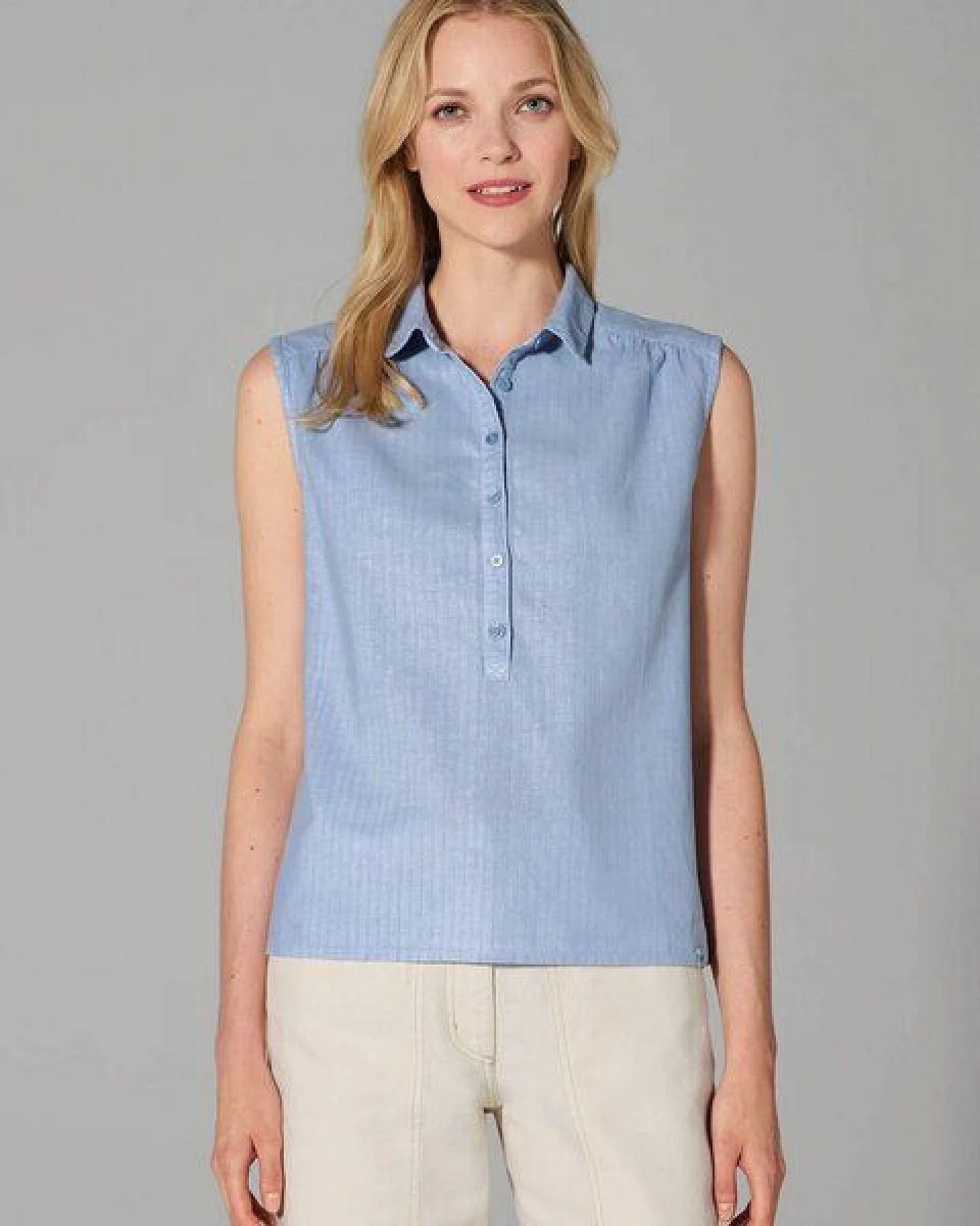 HempAge Hanf Bluse mit Polokragen – Ansicht 2