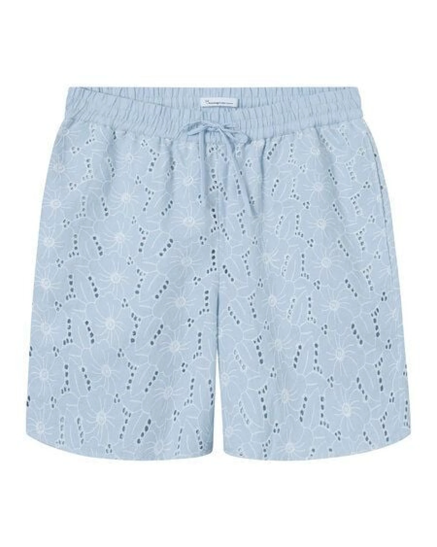 KnowledgeCotton Apparel Kurze Hose - Embroidery Anglaise - aus Bio-Baumwolle/Leinen – Ansicht 4