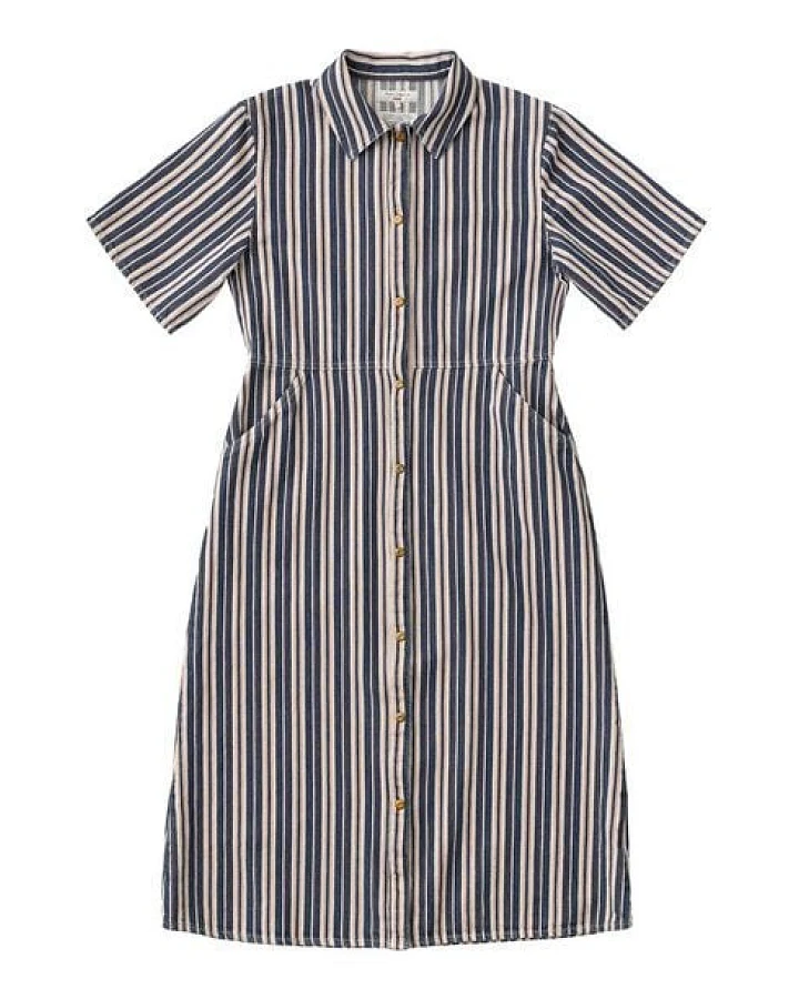 Nudie Jeans Lotten Denim Dress Stripe